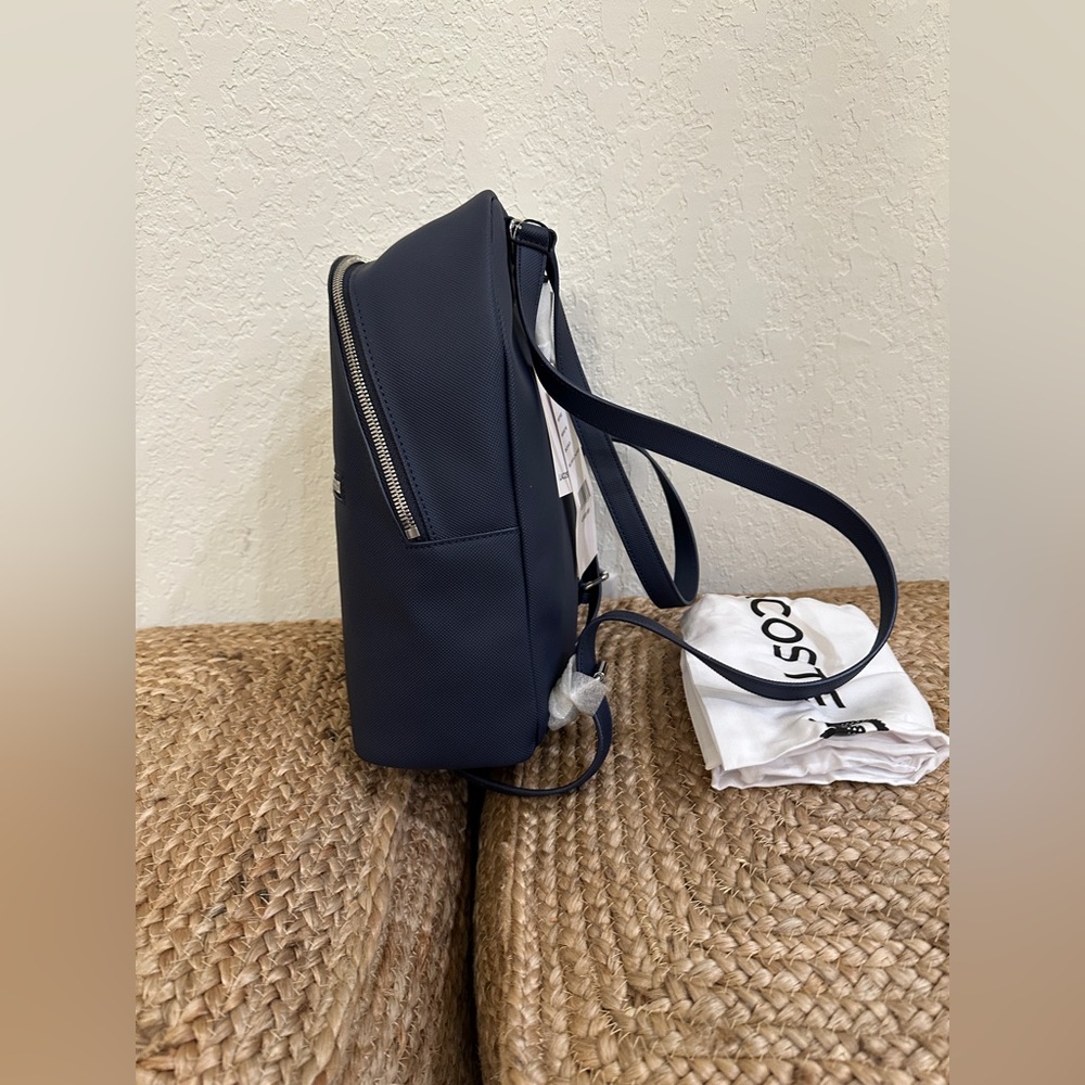Authentic Lacoste Daily Classic Coated Piqué Canvas Backpack - Picture 9 of 13